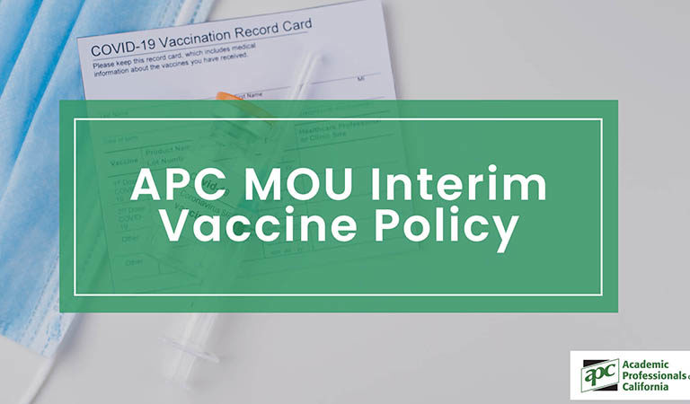 APC MOU Interim Vaccine Policy