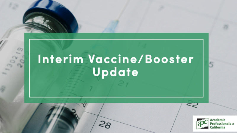 Interim Vaccine Booster Update