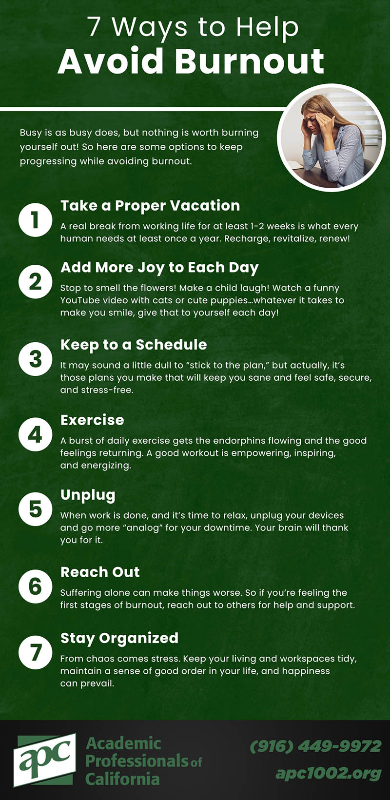 7 Ways to Help Avoid Burnout