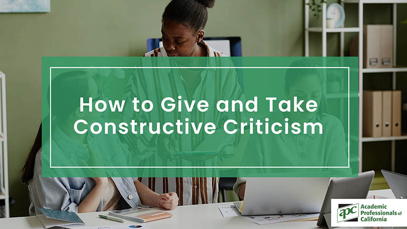 How to Give and Take Constructive Criticism