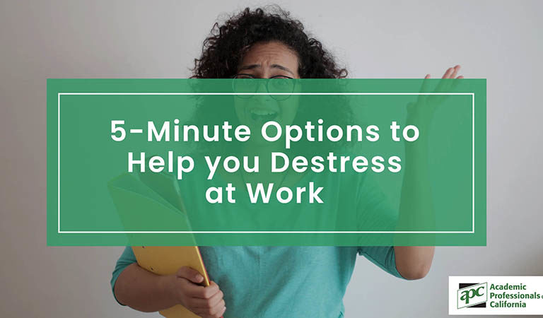 5-Minute Options to Help you Destress at Work title