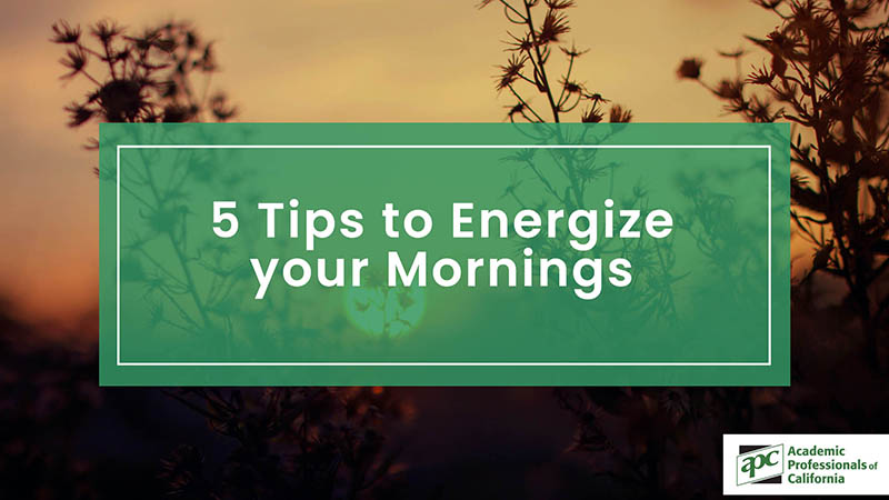 5 Tips to Energize your Mornings title