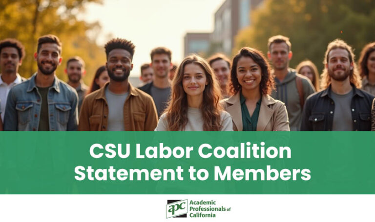CSU Labor Coalition Statement to Members title