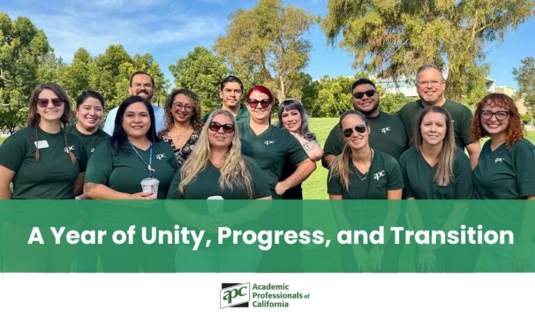 A Year of Unity Progress and Transition title