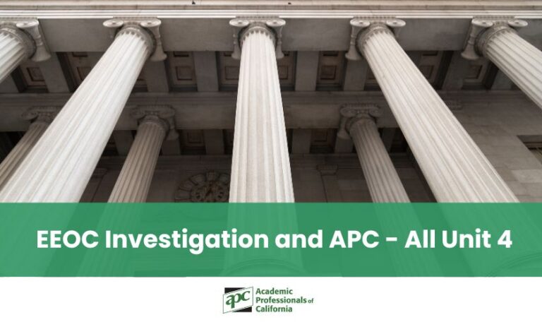EEOC Investigation and APC - All Unit 4