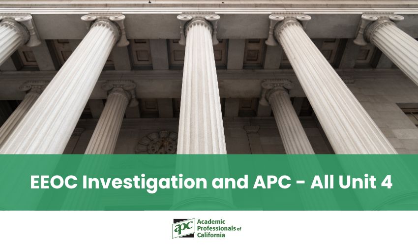 EEOC Investigation and APC - All Unit 4